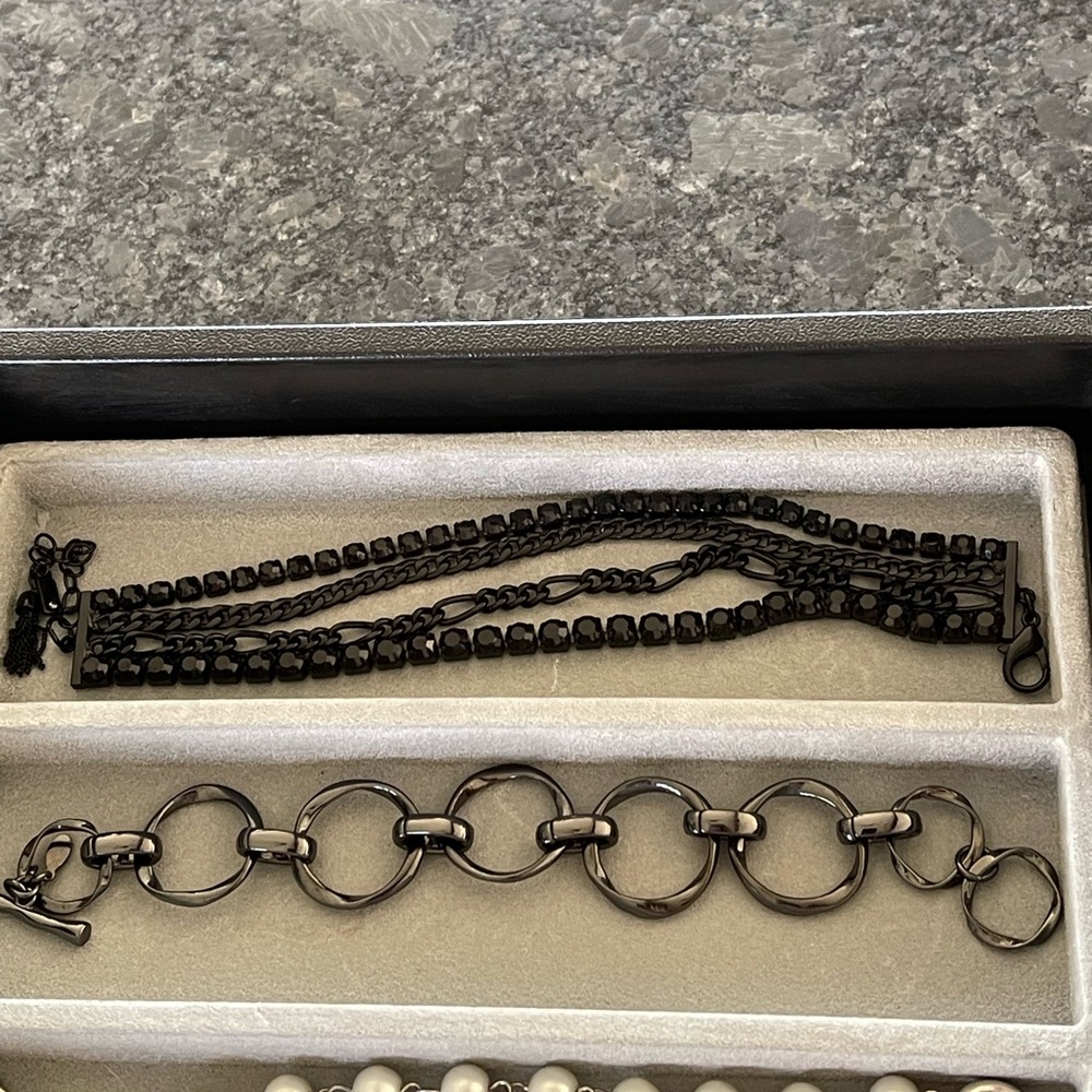 Heart 10 Bracelets silver, black super cute Guess, Make a Wish + - Picture 3 of 9
